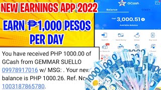 NEW EARNING APP 2022 | EARN P1,000 PESOS PER DAY | GCASH MAKE MONEY ONLINE