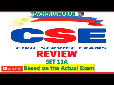 Civil Service Exam Set 12A | Teacher Lumaban