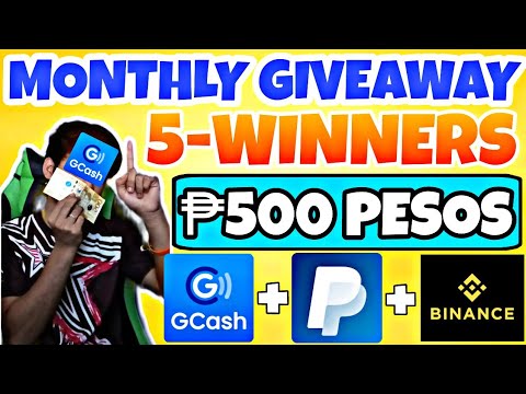 MONTHLY GIVEAWAYS, ₱500 GCASH, PAYPAL BINANCE