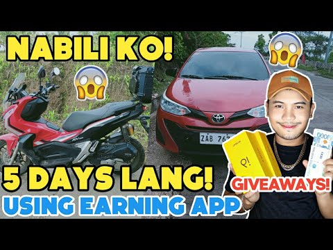 EARNING APP: ₱1.5 MILLION 5 DAYS KO LANG KINITA! NAKABILI AKO NG TOYOTA VIOS AT ADV 150