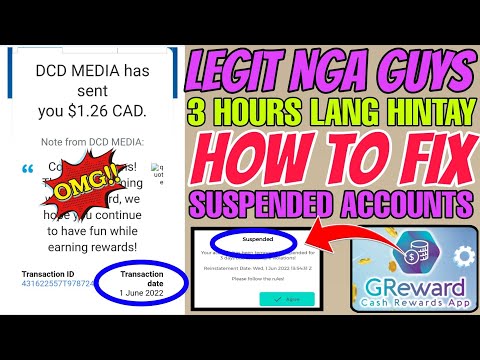 LEGIT APP: GREWARD! HOW TO FIX SUSPENDED ACCOUNTS | NEW LEGIT PAYING APP IN PHILIPPINES GCASH MONEY