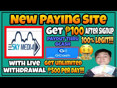 GCASH PAYPAL COINS.PH PAYOUT | ₱100 AFTER SIGN UP sa SKY MEDIA APP & FREE ₱500 PER DAY |NEW APP 2022