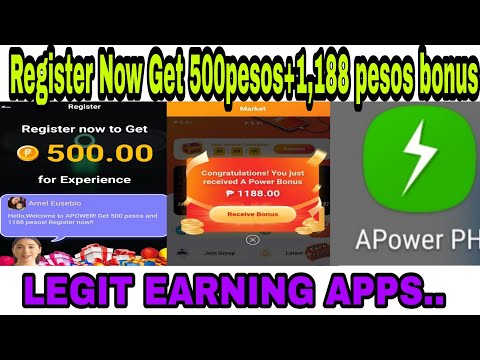 REGISTER NOW GET 500 PESOS+1,188 PESOS BONUS/NEW  EARNING APPS/ LEGIT PAYING APPS/TRENDING APPS..