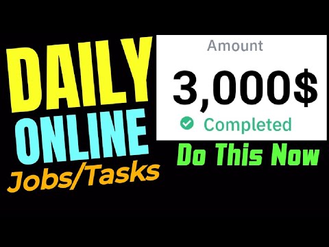 Highest Paying Online Jobs/Tasks || 3,000$ Per Day