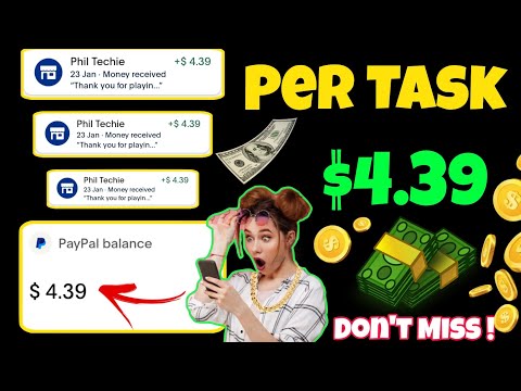 Per Task $4.39 PayPal Money | New PayPal Earning Site | PayPal Cash