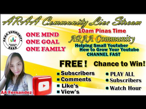 28-FREE! Engagement! LIKE's,View's!Comment and Free SABS! JOIN US! ARAA Community Live Stream!072823