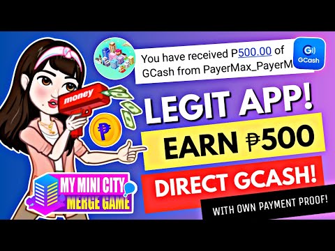 Merge Building and Earn up to ₱500 Gcash For Free • 100% Legit App • My Mini City Payment Proof