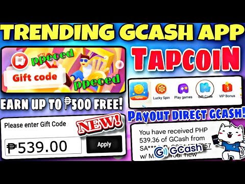 TAPCOIN APP NEW GIFT CODE!KUMITA NG HANGGANG ₱500 FREE DIRECT GCASH!100% LEGIT APP 2023!