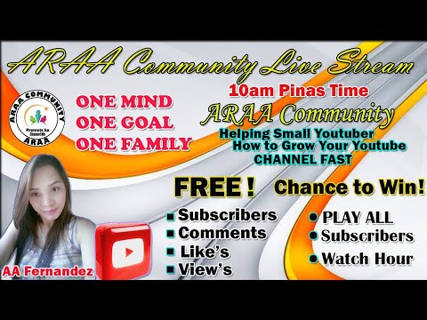 09-FREE! Engagement! LIKE's,View's!Comment and Free SABS! JOIN US! ARAA Community Live Stream!080923