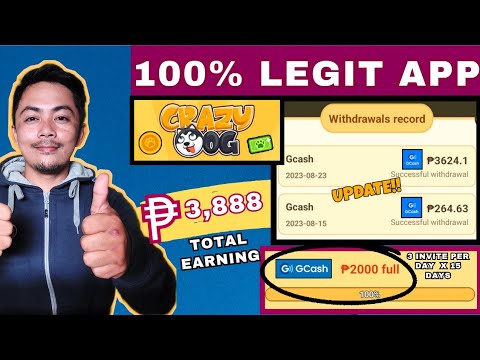 ₱3,888 TOTAL EARNINGS: FREE GCASH CRAZY DOG| UPDATE | REQUIREMENTS PARA MAWIDRAW ANG 2K PESOS!