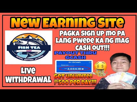 GCASH PAYPAL SHOPEE PAYOUT | NEW RELEASE FISH TEA APP FREE UNLIMITED ₱500.00 PER DAY |NEW PAYING APP