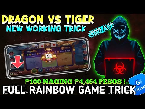 ₱4,464 FREE GCASH | DRAGON VS TIGER | RAINBOW GAME PROVEN AND TESTED TRICKS