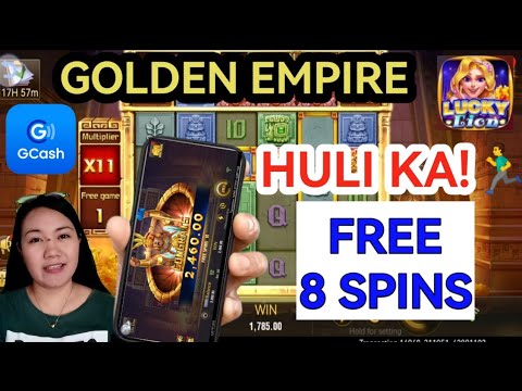 HULI KA 8 FREE SPINS SA GOLDEN EMPIRE SLOTS ng LUCKY LION || KUMITA AGAD