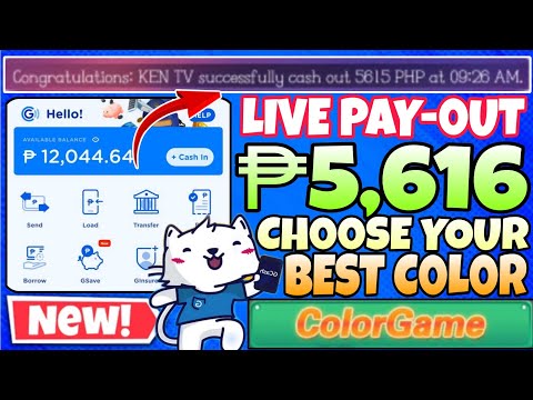 NEW GCASH APP | EARN ₱5,616 GCASH LIVE PAY-OUT SA COLOR GAME | LEGIT EARNING APPLICATION