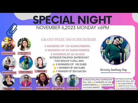 DONGIVY SPECIAL NIGHT//NOVEMBER 06,2023 @6 PM PINAS TIME //ANNEVANGSVLOG