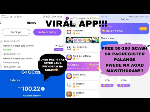 FREE 100 GCASH SA PAGREGISTER PALANG WITHDRAW NA AGAD! EZMONEY WITHDRAWAL