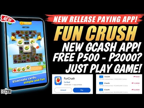 FUN CRUSH: FREE GCASH P500 – P2000 | JUST PLAY MATCH3 PUZZLE GAME | NEW EARNING APP TODAY 2023 GCASH