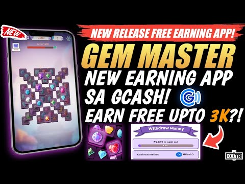 GEM MASTER App: EARN FREE UPTO P3000 GCASH? | 101% NEW LEGIT FREE EARNING APP GCASH 2023