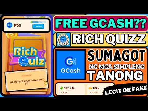 NEW FREE GCASH:₱50 FIRST PAYOUT| RICH QUIZZ APP REVIEW | NO INVESTMENT#makemoneyonline[PART 1]