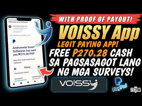 VOISSY App: FREE P270.28 PAYPAL MONEY! MAG-SAGOT LANG NG SURVEY! | LEGIT FREE EARNING APP!