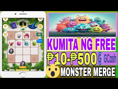 EARN FREE ₱10-₱500 SA GCASH(MONSTER MERGE)APP REVIEW.. SUPER EASY TASK TO EARN.. WALANG PUHUNAN