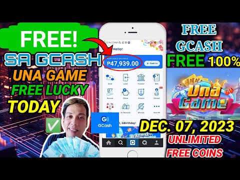 UNA GAME FREE LUCKY CODE TODAY DECEMBER 07, 2023 EVERYDAY MY LIBRENG GCASH DITO FREE PAYOUT 100%