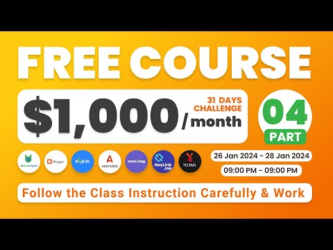 Earn $1000/month। WORK PART 04। Free Course