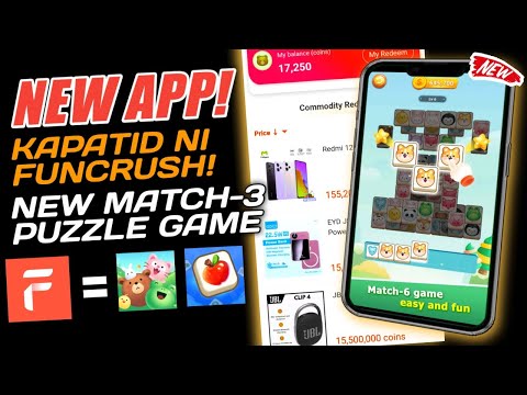 NEW 2 EARNING APP | Earn Gcash & Redeem Gadgets for Free! | FUN MATCH & FUN CRUSH App Review