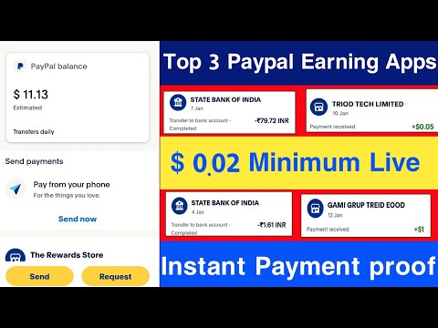 Top 3 Paypal Cash Earning Apps Live Payment proof 2024 | Free PayPal Money | PayPal Earning Apps