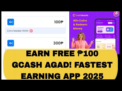 FREE ₱100 GCASH AGAD KAHIT WALANG INVITE CASHBUCKS APP LEGIT FASTEST FREE EARNING APP 2025 GCASH