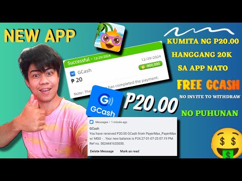 FREE GCASH SA APP NATO/KUMITA NG P20.00 PESOS HANGGANG 20K SA APP NATO LEGIT NO INVITE TO WITHDRAW