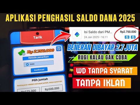 LANGSUNG CAIR KE DANA! GAME PENGHASIL UANG 2025 – APLIKASI SALDO DANA TERCEPAT 2024