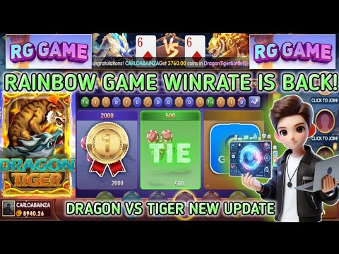 RAINBOW GAME 99% WINRATE IS BACK | DRAGON VS TIGER NEW UPDATE | NO INVITE EARN MONEY ONLINE