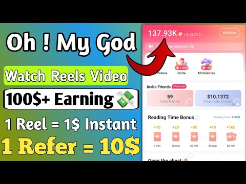 Watch Reels Video | 100$ Earning App Of 2025 | Free PayPal,GCash earning app of 2025 | Reel Rush App