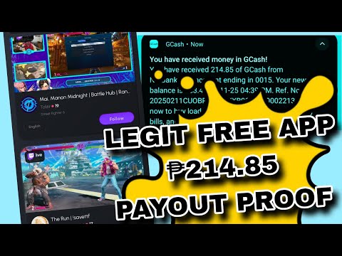 Legit free streaming app Gcash ( ₱214.85 instant cashout receive ) Legit earning app 2025 Gcash