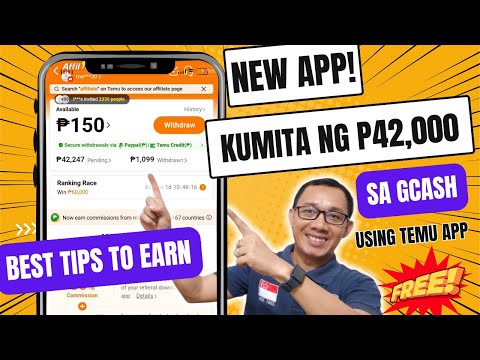 SECRET FREE GCASH KUMITA NG P42,000 SA ONLINE COPY AND PASTE USING TEMU APP