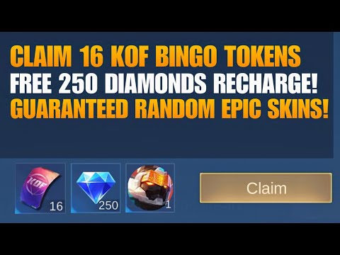 GET 250 FREE DIAMONDS TO CLAIM 16 KOF TOKENS AND A FREE RANDOM EPIC SKIN!